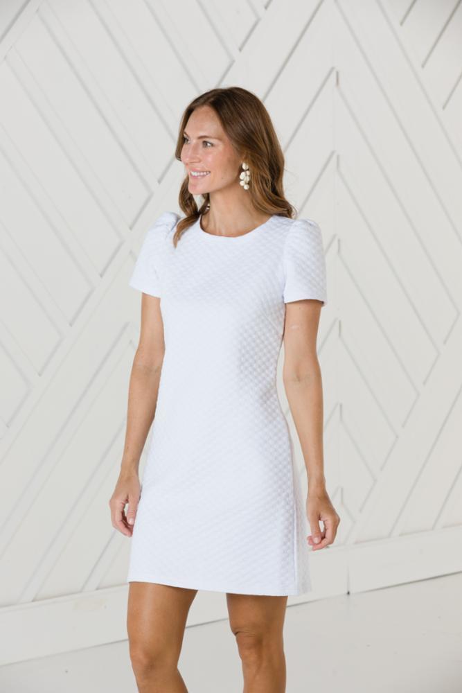 White Short Sleeve Dress - Sail to Sable